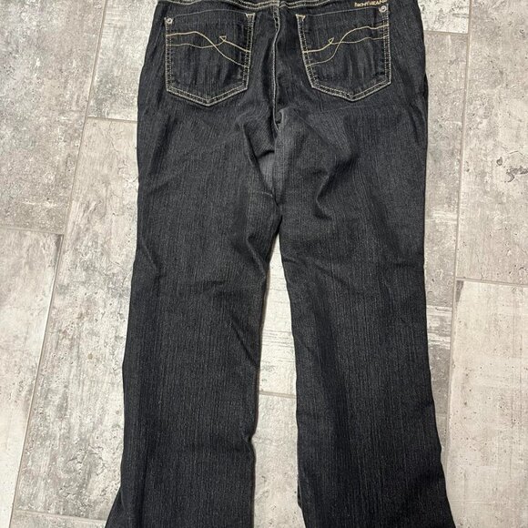 DKNY Women's Sz 10 Designer Soho Jeans Black BootCut Mid Rise Ladies Denim Pants - Picture 2 of 3